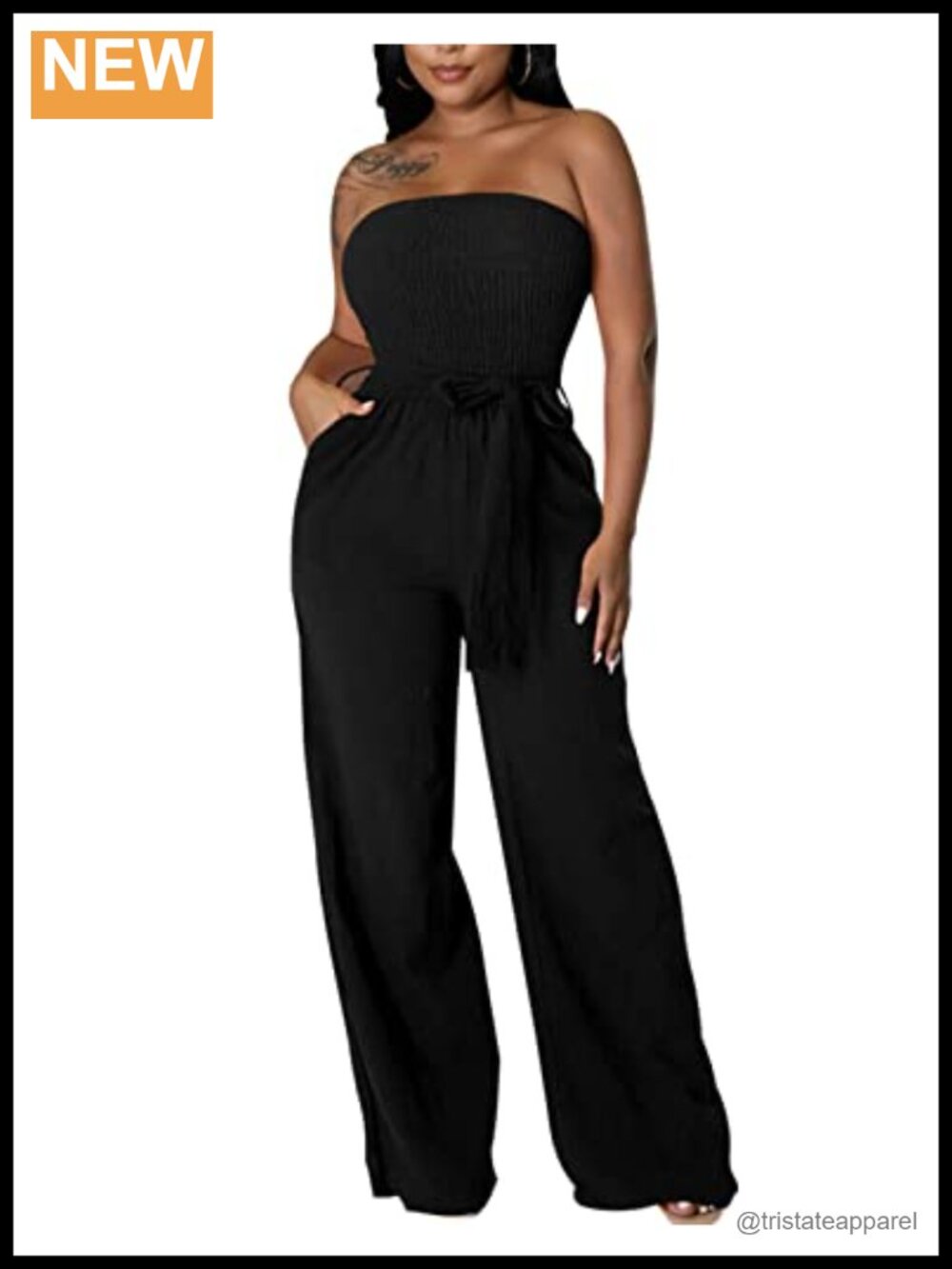 Women's Sleeveless Wide Leg Jumpsuit Pleated Long Pants Backless Romper